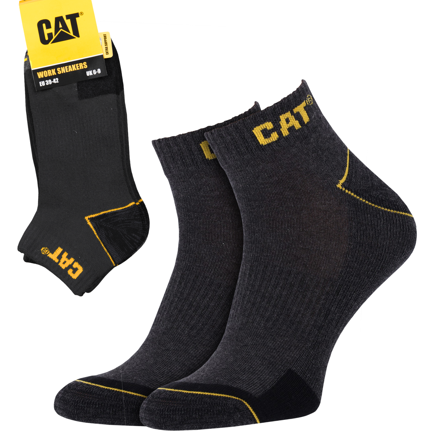 Kojinės CAT SOCKS SHORT GREY (3 poros)