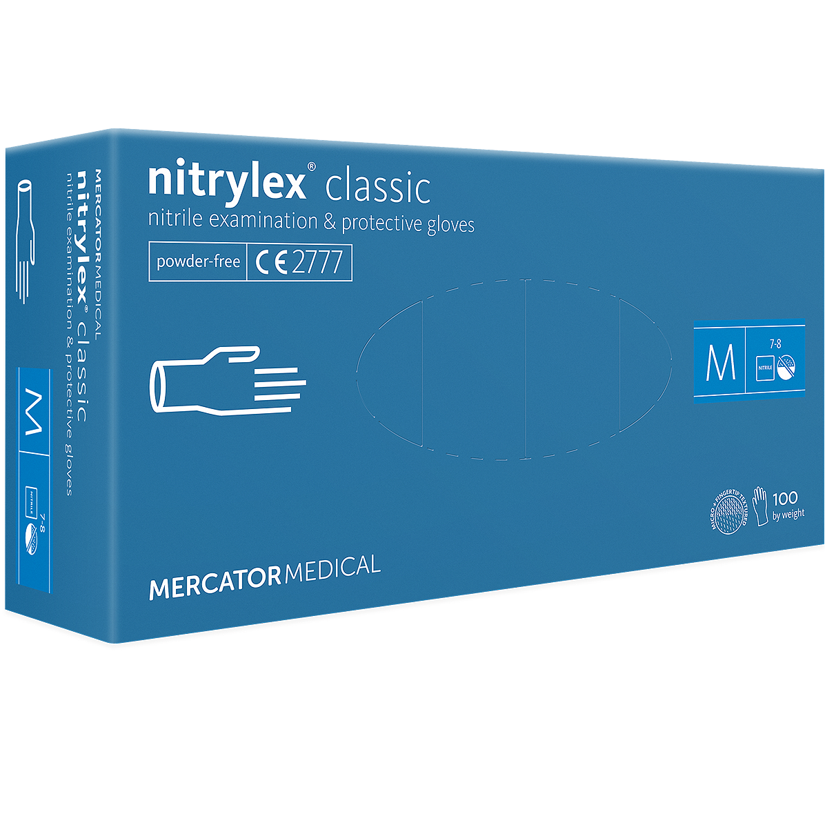 Nitrilinės pirštinės MERCATOR NITRYLEX CLASSIC (100 vienetų)