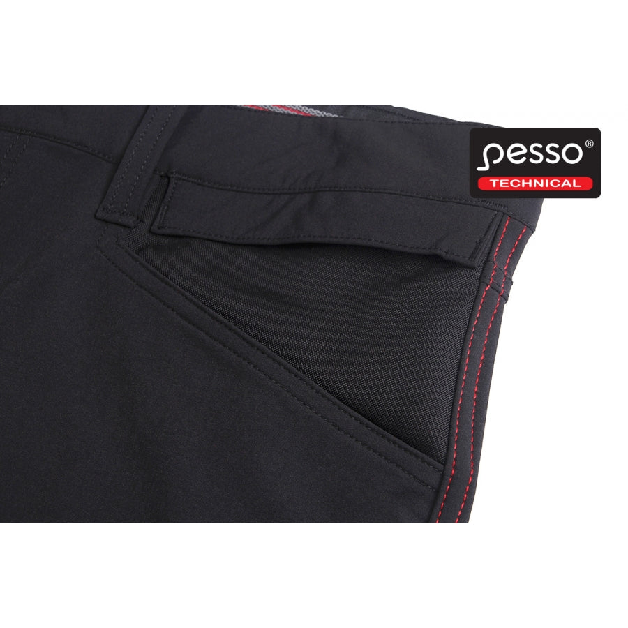 Elastingos darbo kelnės PESSO MERCURY 145B, juodos