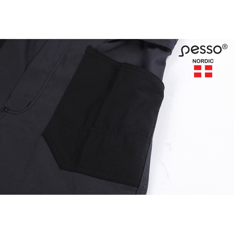 Elastingas puskombinezonis PESSO CANVAS TWILL DPRD, tamsiai rudos spalvos