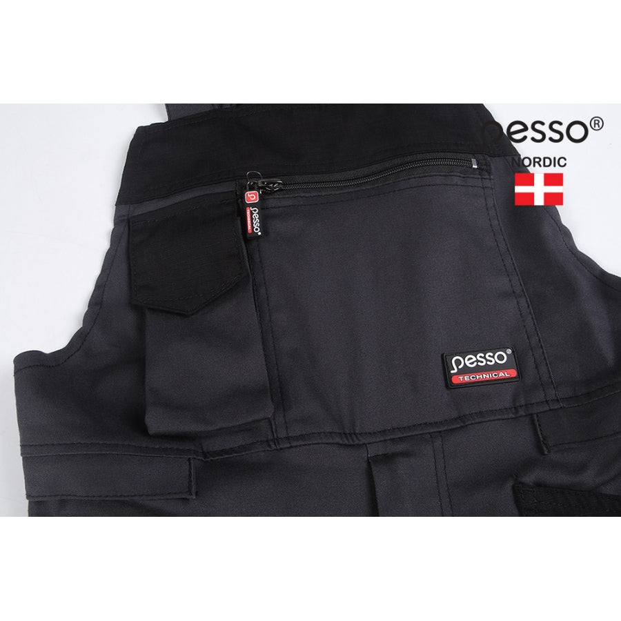 Elastingas puskombinezonis PESSO CANVAS TWILL DPRD, tamsiai rudos spalvos