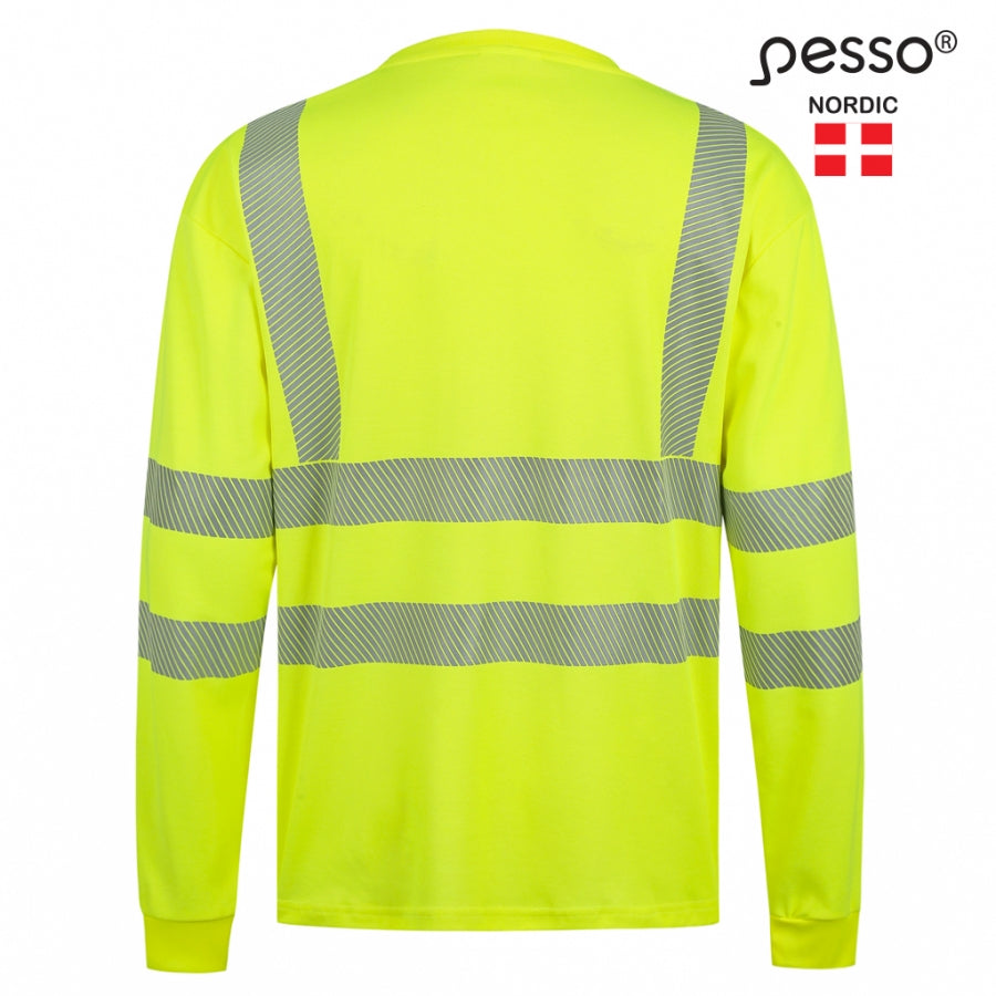 Marškinėliai ilgomis rankovėmis Pesso HI-VIS HVM, geltoni