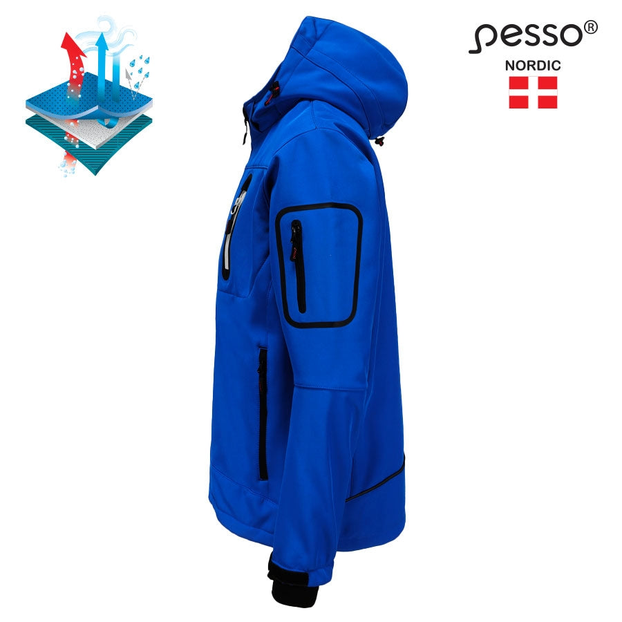 Striukė SoftShell Pesso ACROPOLIS, šviesiai mėlyna