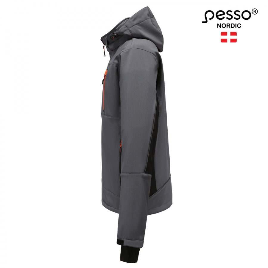 Neperšlampanti SoftShell striukė PESSO ORION, pilka